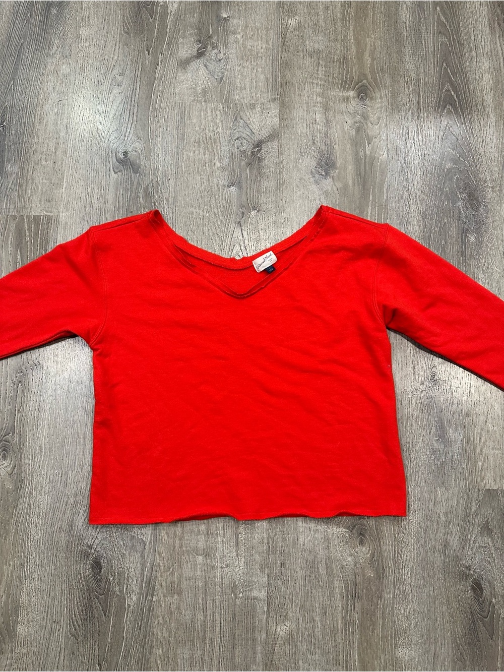 Universal Thread Red V-Neck Long Sleeve Tee- Holiday